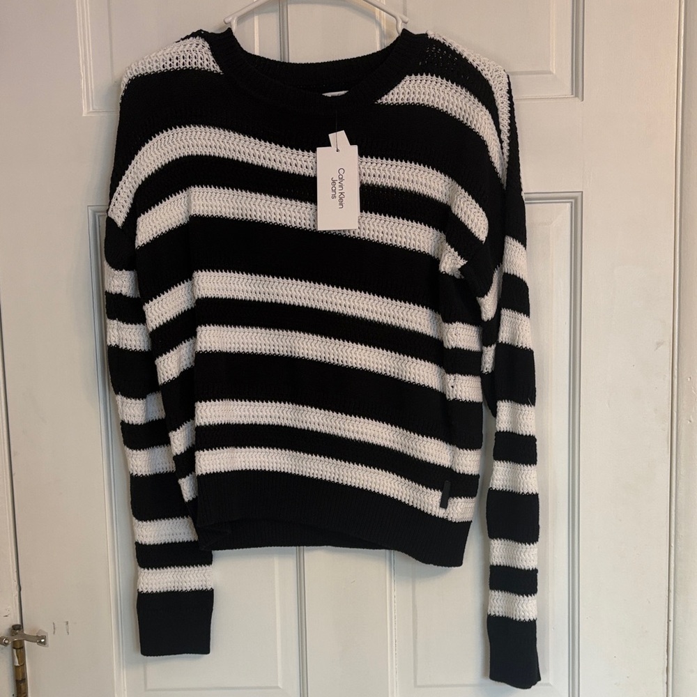 Black & White Striped Sweater